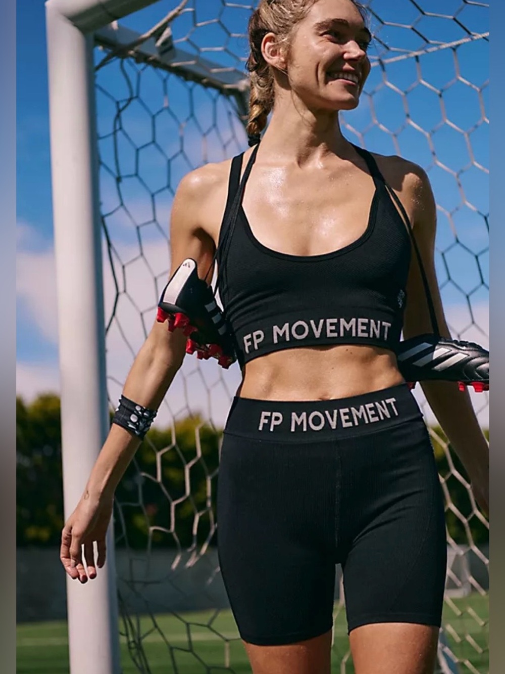 FREE PEOPLE Movement Long Haul Logo Bike Shorts